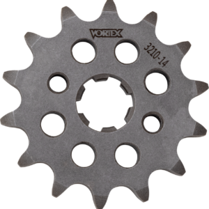 SPROCKET VORTEX STEEL FRONT 420-14 TOOTH SILVER