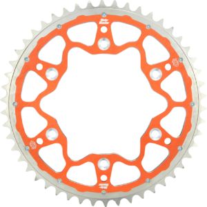 FUSION SERIES DUAL RING SPROCKET (ORANGE, 420-50T) HUS, KTM