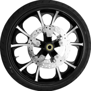WHEEL FRONT LARGO W/TIRE ABS (TPMS) BLACK CUT 21"