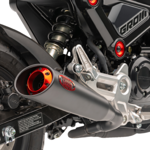 SLIP-ON MUFFLER (BLK) WITH RED TIP GROM 22-23