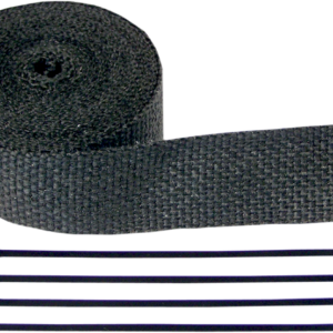 WRAP EXH KIT 2X25 BLK/BLK