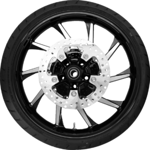 WHEEL FRONT HURRICANE W/TIRE ABS (TPMS) BLACK CUT 21"