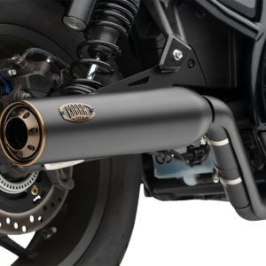 SLIP-ON MUFFLER (BLK) WITH BRONZE TIP REBEL 1100 21-23