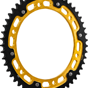 REAR STEALTH SPROCKET Black teeth / Gold ALUM core 51T