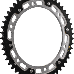 REAR STEALTH SPROCKET Black teeth / Silver ALUM core 53T