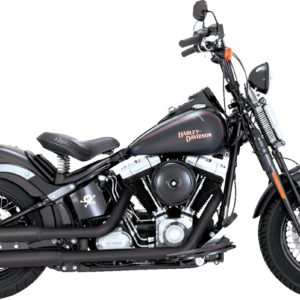 MUFFLERS 3" TWIN SLASH BLACK DLX CRSBNS SLM