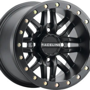 WHEEL BL RYNO BLK W/BLK RING 15X7 4X156 (5+2)