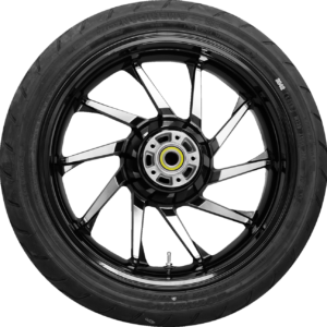 WHEEL REAR HURRICANE W/TIRE ABS (TPMS) BLACK CUT 18"