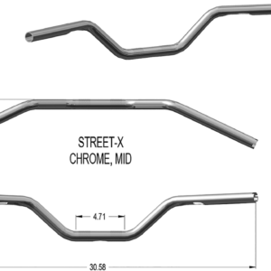 HANDLEBAR 1"MID BND CHR