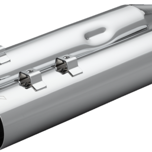 MUFFLER 4.0" M8 STRAIGHT CUT RIPPER BAFFLE CHROME