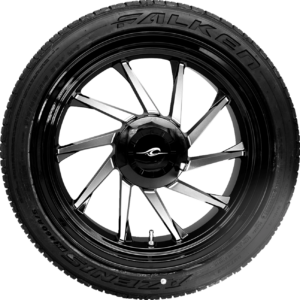 WHEEL REAR RIGHT HURRICANE 3D TRIKE W/TIRE BLACK CUT 18"