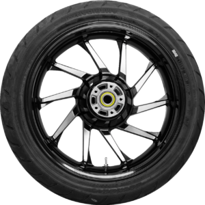 WHEEL REAR HURRICANE W/TIRE ABS (TPMS) BLACK CUT 18"