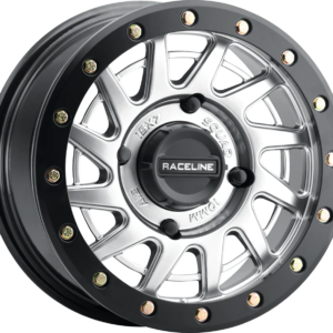 WHEEL SQUAD SLVR W/ BLK RING 15X7 4X156 +38